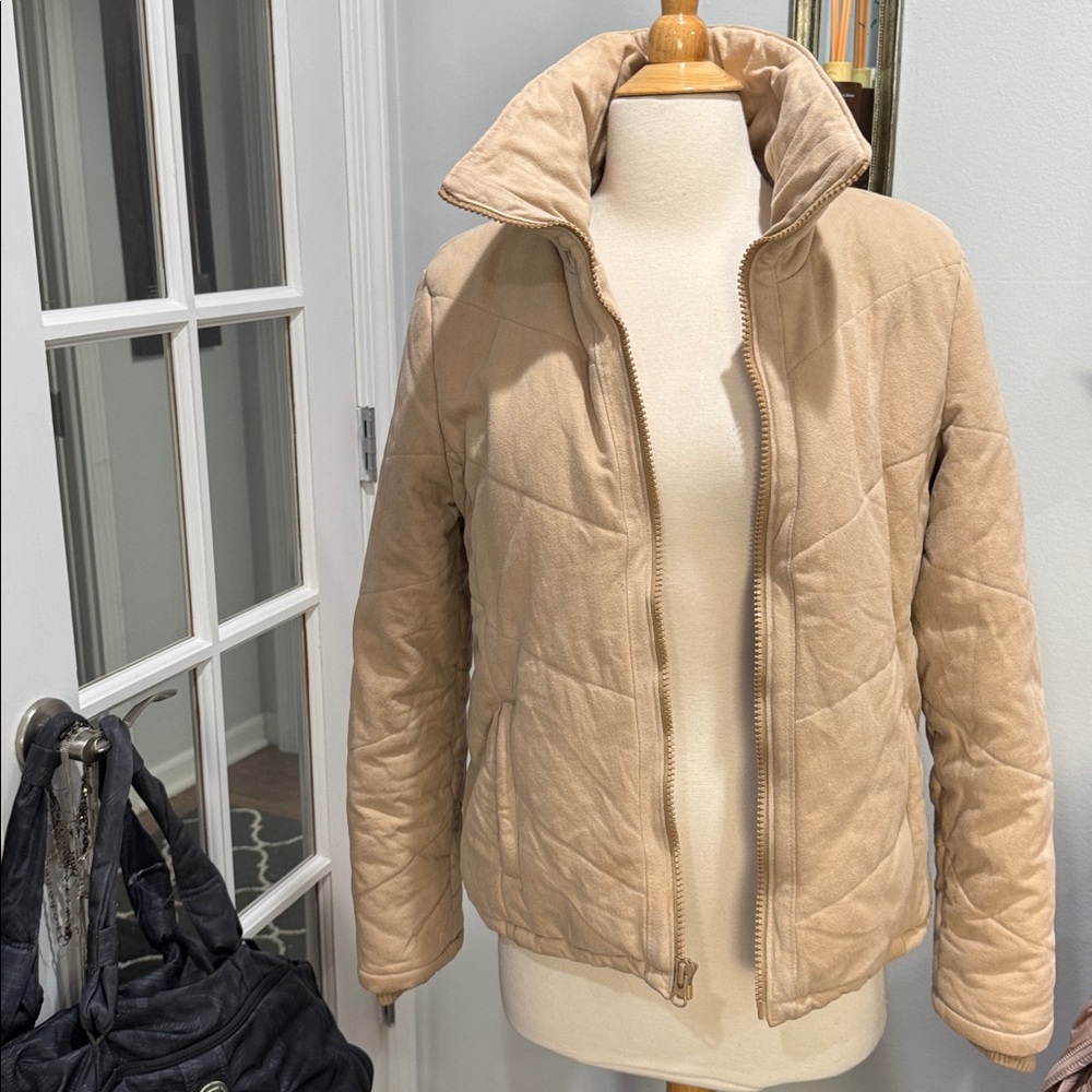 GAP VINTAGE Quilted Fleece Tan Jacket